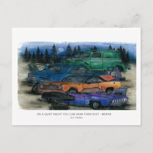 OP EEN STIJGENDE NACHT KUNT U HEN HAREN - MOPAR W- BRIEFKAART (Voorkant)