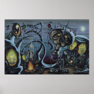 Op een stille Moonlit Gebeurtenis Poster