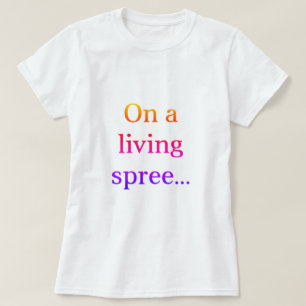 Op een T-shirt met levenspruitstuk
