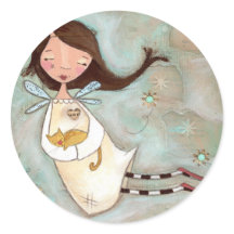 Op een vleugel en een Spin - Angel Stickers