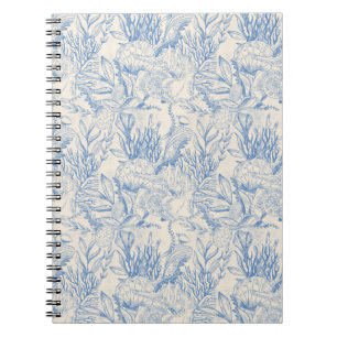 op een witte achtergrond, marine, blauwe thema notitieboek