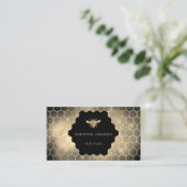 Op een zwarte achtergrond visitekaartje (Staand voorkant)