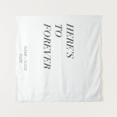 op eeuwig - aanpasbare naam en datum wandkleed (Voorkant (horizontaal))