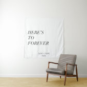 op eeuwige trouw - aanpasbare naam en datum wandkleed (In situ)