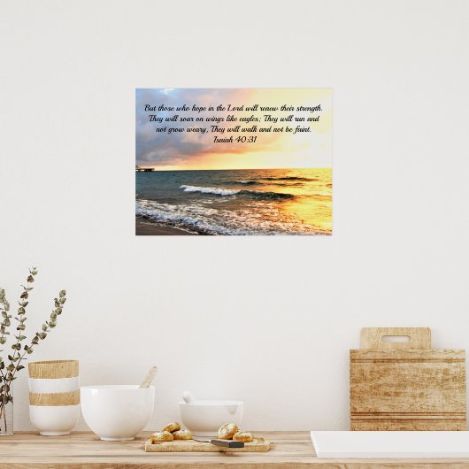 OP ELGF'S WINGS ISAIAH 40:31 SCRIPTURE VERSE POSTER (Keuken)