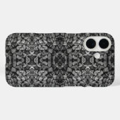 Op elkaar gestapelde boomstammetjes zwart-wit foto Case-Mate iPhone case (Achterkant (horizontaal))