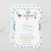 Op en af! Vliegtuigdaguitnodiging Kaart (Voorkant / Achterkant)