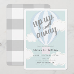 Op- en uitweg blauw luchtballon, 1 zaterdag kaart