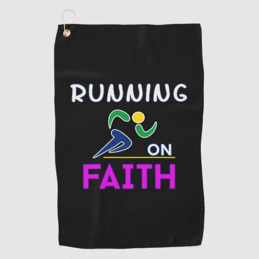 Op Faith Christelijk Runner Golfhanddoek (Voorkant)