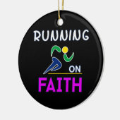 Op Faith Christelijk Runner Keramisch Ornament (Links)