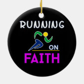 Op Faith Christelijk Runner Keramisch Ornament (Achterkant)