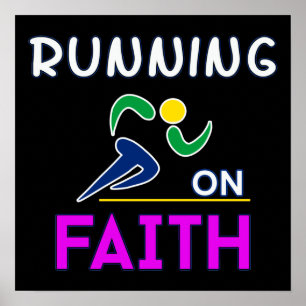 Op Faith Christelijk Runner Poster