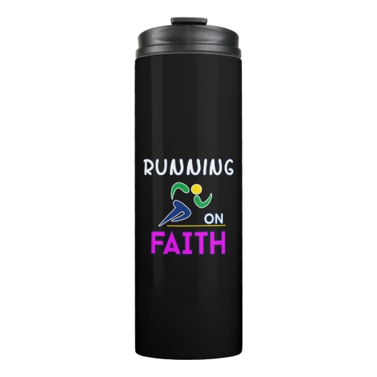 Op Faith Christelijk Runner Thermosbeker (Voorkant)