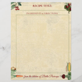 Op fruit gepersonaliseerde recept letterkop