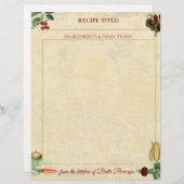 Op fruit gepersonaliseerde recept letterkop (Voorkant / Achterkant)