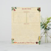 Op fruit gepersonaliseerde recept letterkop (Staand voorkant)