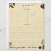 Op fruit gepersonaliseerde recept letterkop (Voorkant / Achterkant)