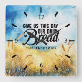 Op geloof gebaseerde keukenwandklok vierkante klok (Voorkant)