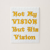 Op geloof gebaseerde tekstkunst: niet mijn visie, legpuzzel (Verticaal)