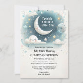 Op Glitter Twinkle Twinkle Little Star Baby shower Kaart (Voorkant)
