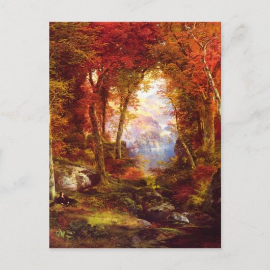 Op grond van de bomen briefkaart (Voorkant)