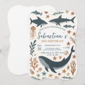 Op grond van de uitnodiging van de Birthday-partij (Voorkant / Achterkant)