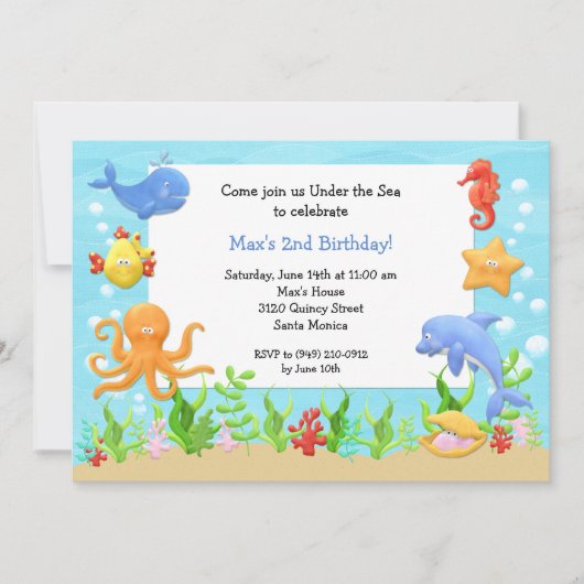 Op grond van de uitnodiging van de Birthday-partij (Voorkant)