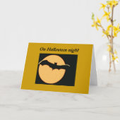 Op Halloween Night Kaart (Gele Bloem)