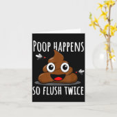 Op Happens So Fluwice Funny Toilet Humor Kaart (Gele Bloem)