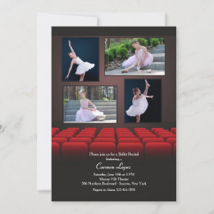 Op het Big Screen 4 Foto-uitnodiging Kaart