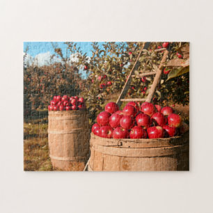 Op het Boerderij Apple Orchard Trees Countryside F Legpuzzel