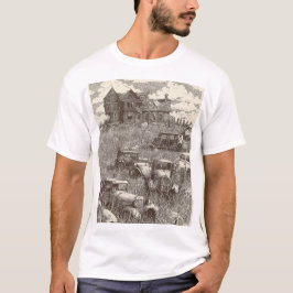 Op het Boerderij T-shirt
