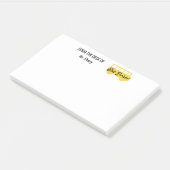 Op het bureau van het schoolbusstation post-it® notes (Schuin)