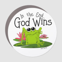 Op het einde wint God auto Magnet