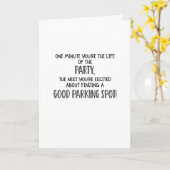 Op het ene moment ben je.....grappige kaart (Gele Bloem)