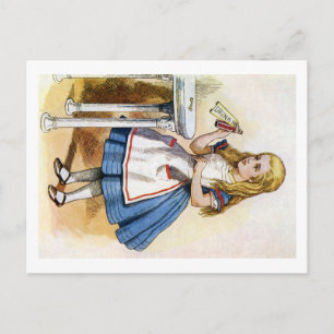 OP HET ETIKET STOND DAT IK DRINK WAS, DUS ALICE DE BRIEFKAART
