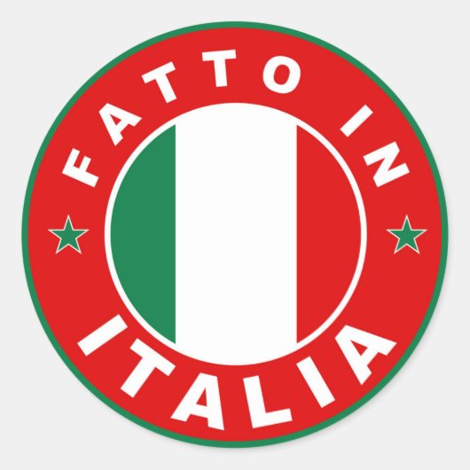 op het etiket van italië : fatto italia (Voorkant)