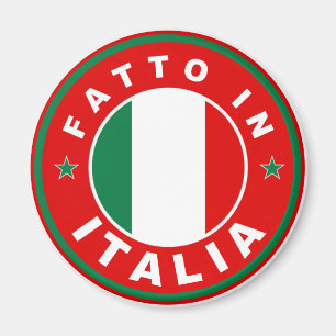 op het etiket van italië : fatto italia magneet