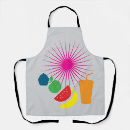 Op het gehele oppervlak bedrukte karkas schort