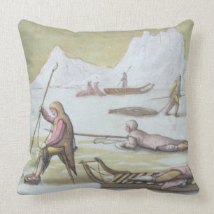 Op het ijs wachten, detail van de zeehondenjacht ( kussen