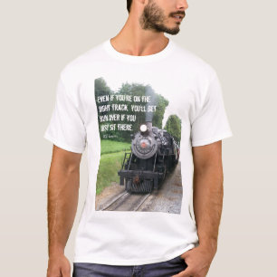 Op het Juiste Spoor - de Grap van de Trein T-shirt