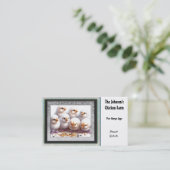 Op het kip Boerderij Visitekaartje (Staand voorkant)