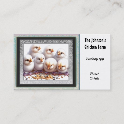 Op het kip Boerderij Visitekaartje (Voorkant)