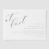 Op het laatste terracotta Modern Calligraphy Weddi Vellum Uitnodigingen (Voorkant)