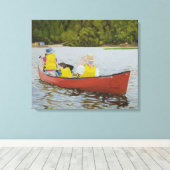 Op het Lake Canvas Afdruk (Insitu (Houten vloer))