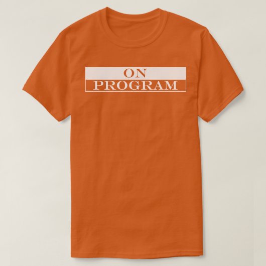 op het programma t-shirt (Design voorkant)
