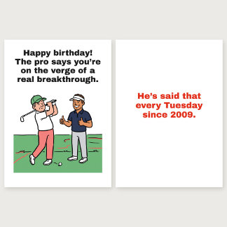 Op het punt van een doorbraak: Golf verjaardagskaa Kaart