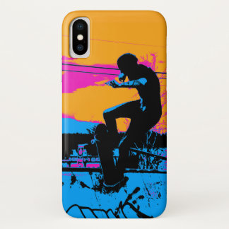 Op het randje - Skateboarder iPhone X Hoesje