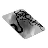 Op het raster: Abstract zwart en grijs Magneet (Rechterzijde)