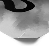 Op het raster: Abstract zwart en grijs Poster (Hoek)